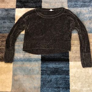 Garage Dark Green Cropped Sweater